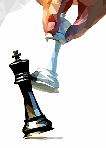 Chess Checkmate Low Poly Art