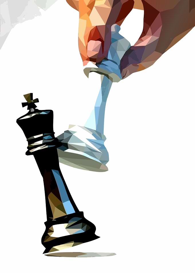 Chess Checkmate Low Poly Art
