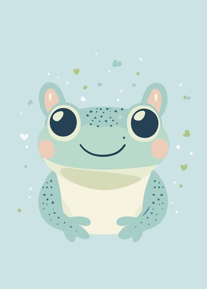 Cute Cartoon Frog Illustration