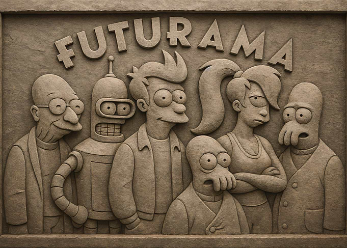 Futurama Stone Carving