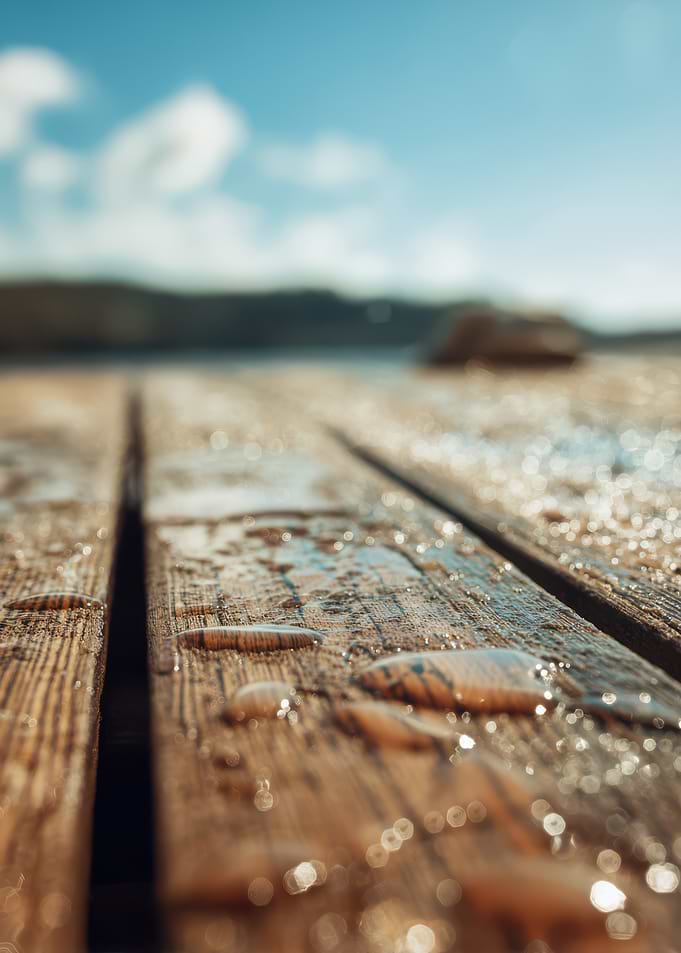 Wet Wooden Dock