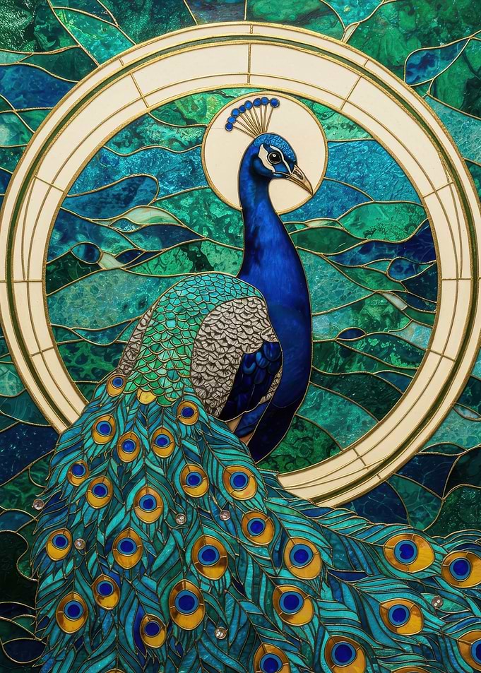 Peacock Stained Glass