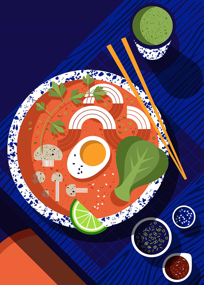 Ramen Bowl Illustration
