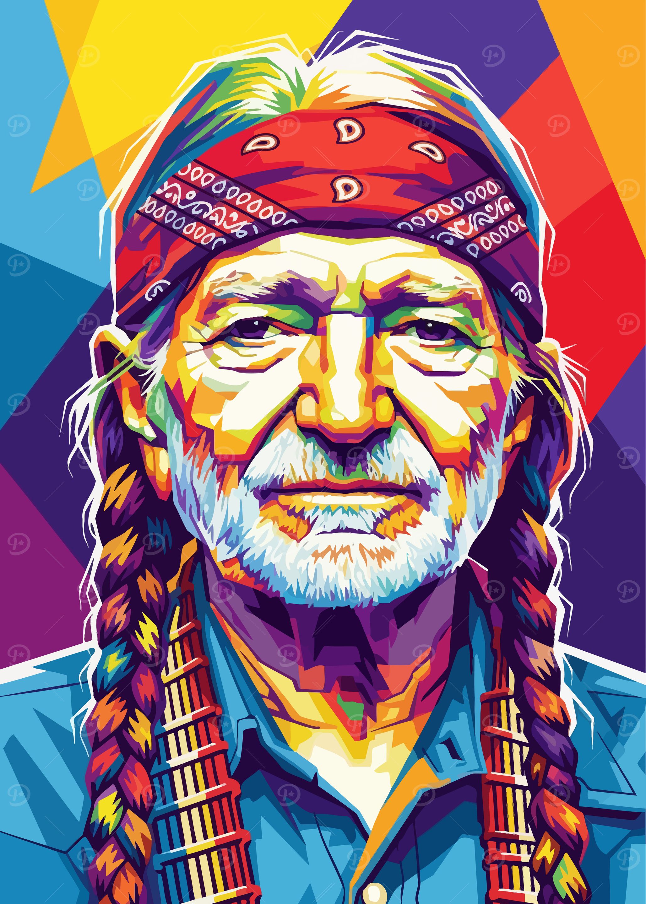 Willie Nelson Pop Art Portrait