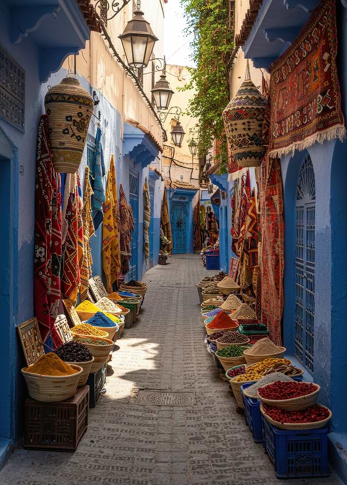 Chefchaouen Blue City Spice Market