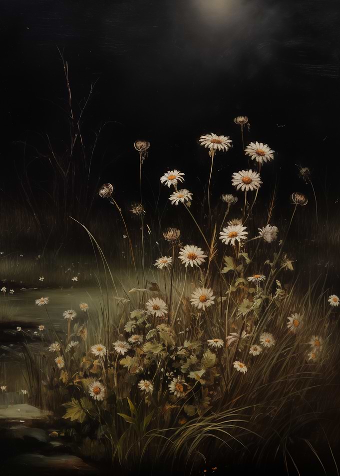 Daisies in Moonlight