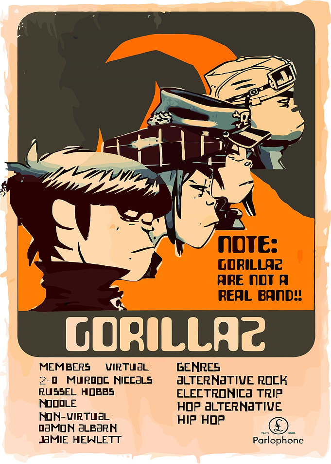 Gorillaz Band Poster Art