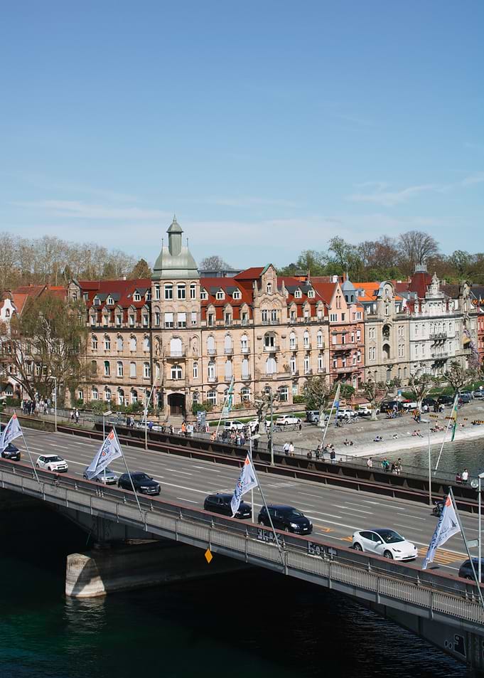 Bridge and Buildings on a Sunny Day
