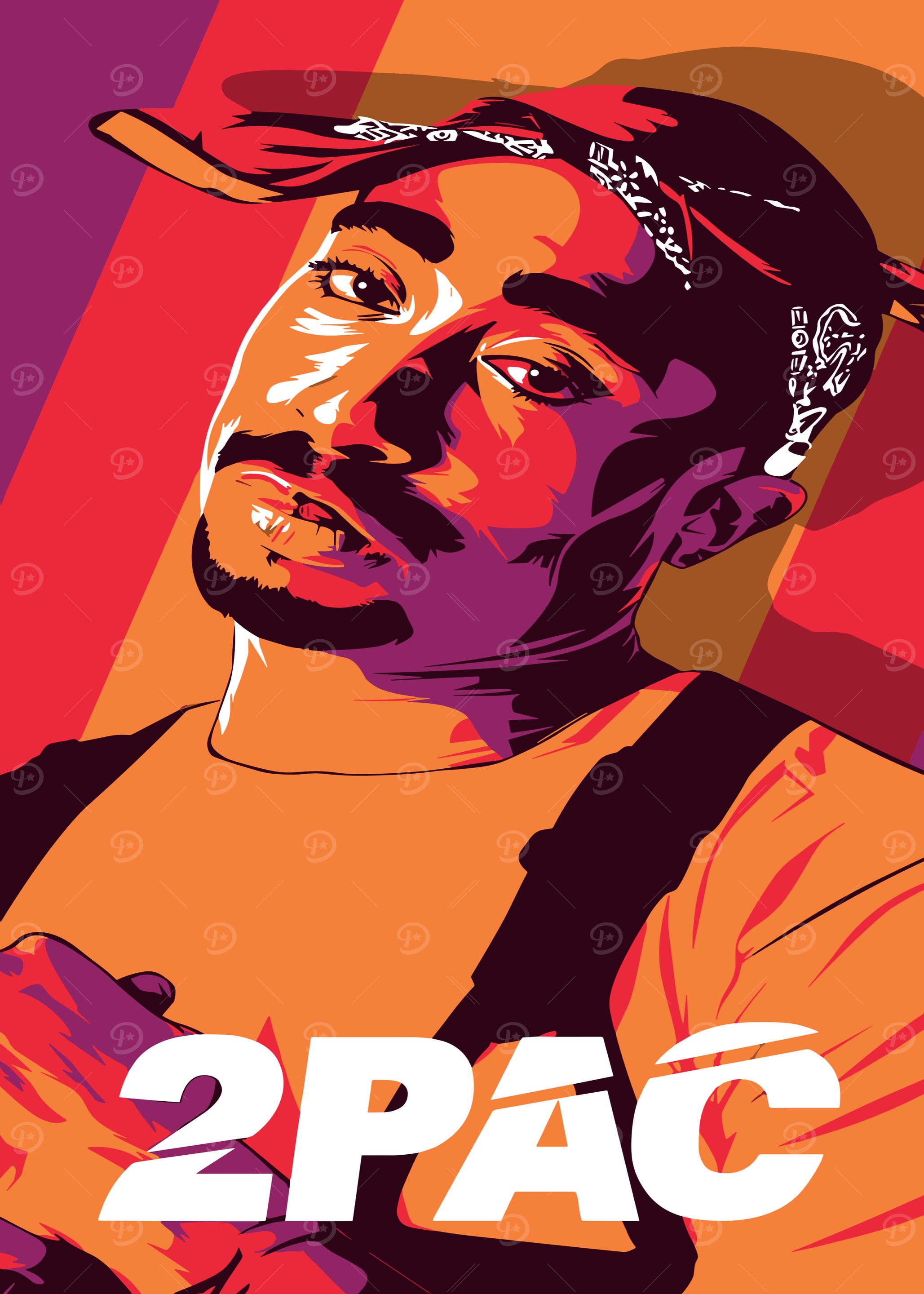 2Pac Portrait Pop Art