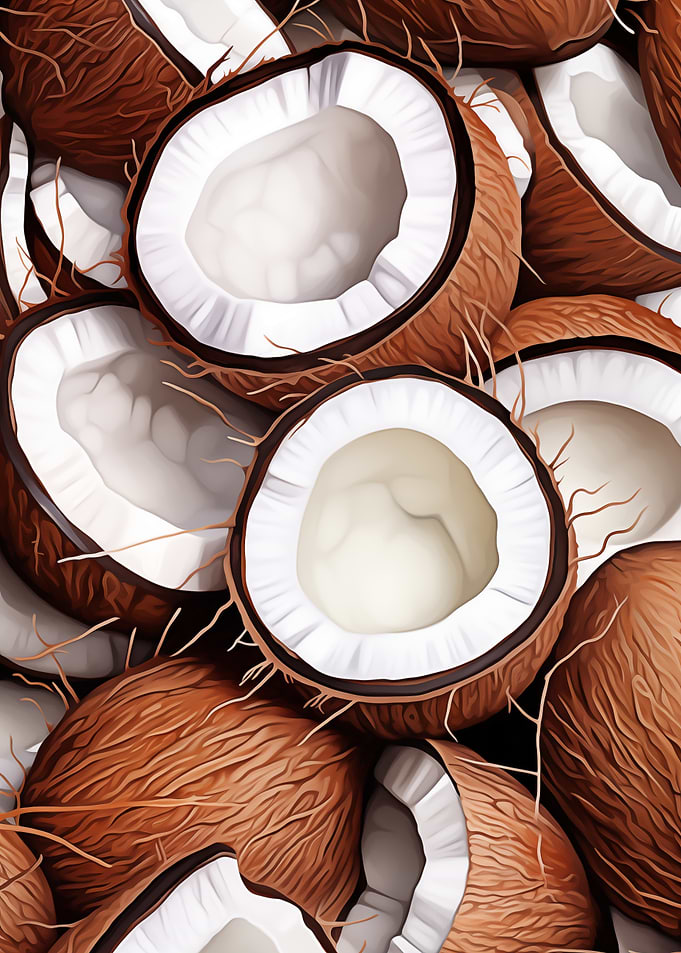Coconuts Pattern Food
