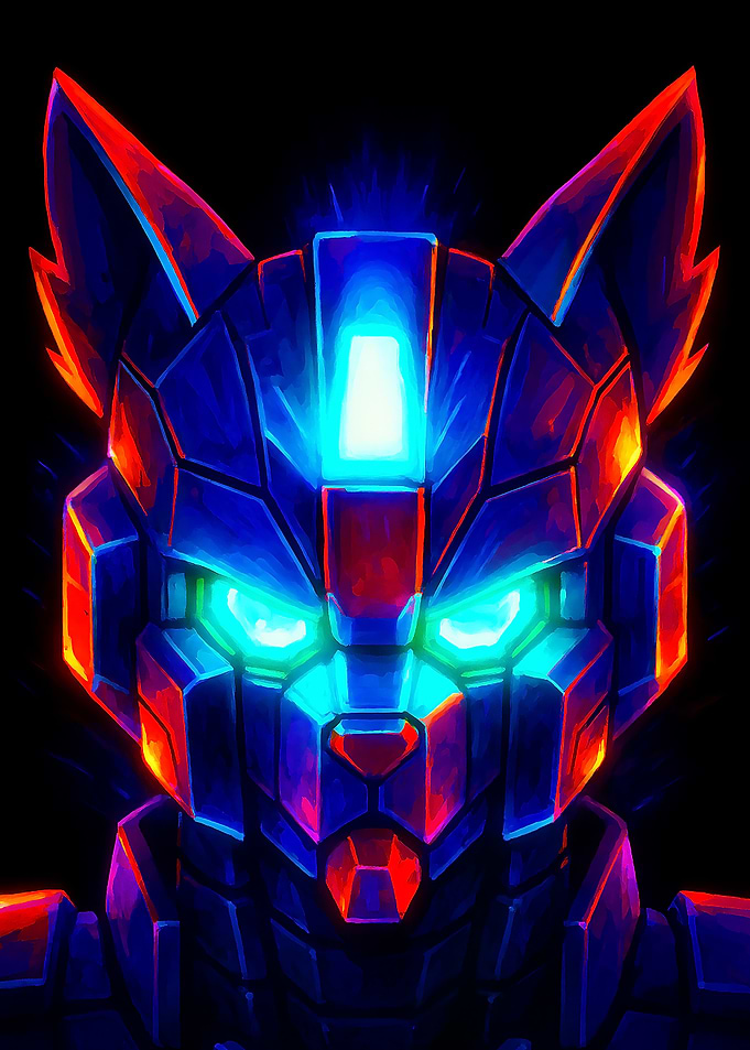 Cybernetic red panda Robot