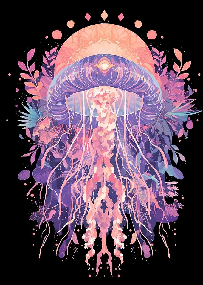 Mystical Jellyfish Floral