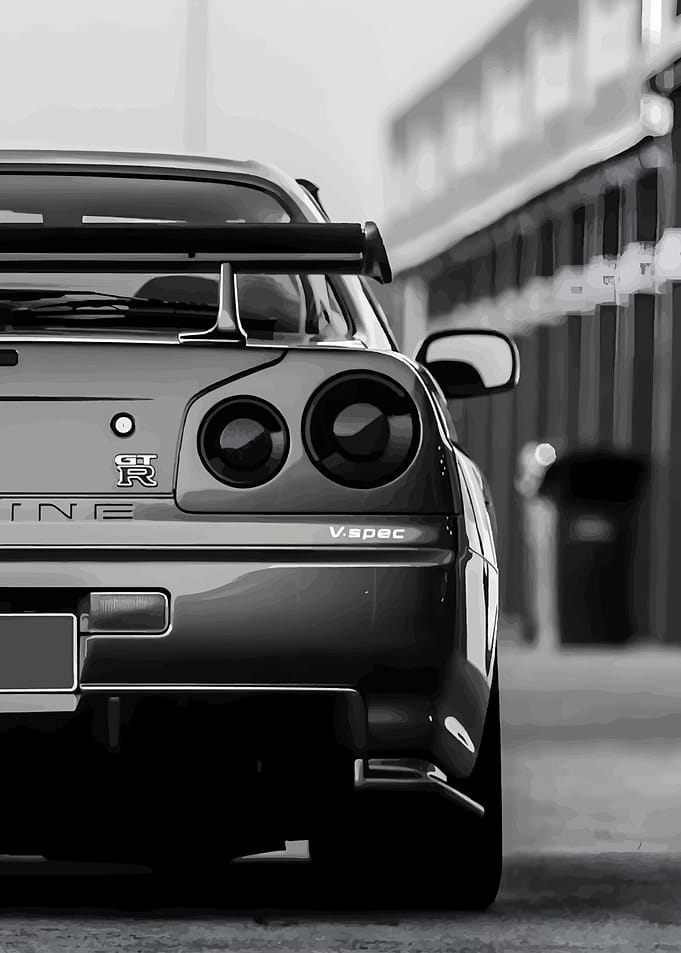 Nissan Skyline GT-R Vspec Rear View