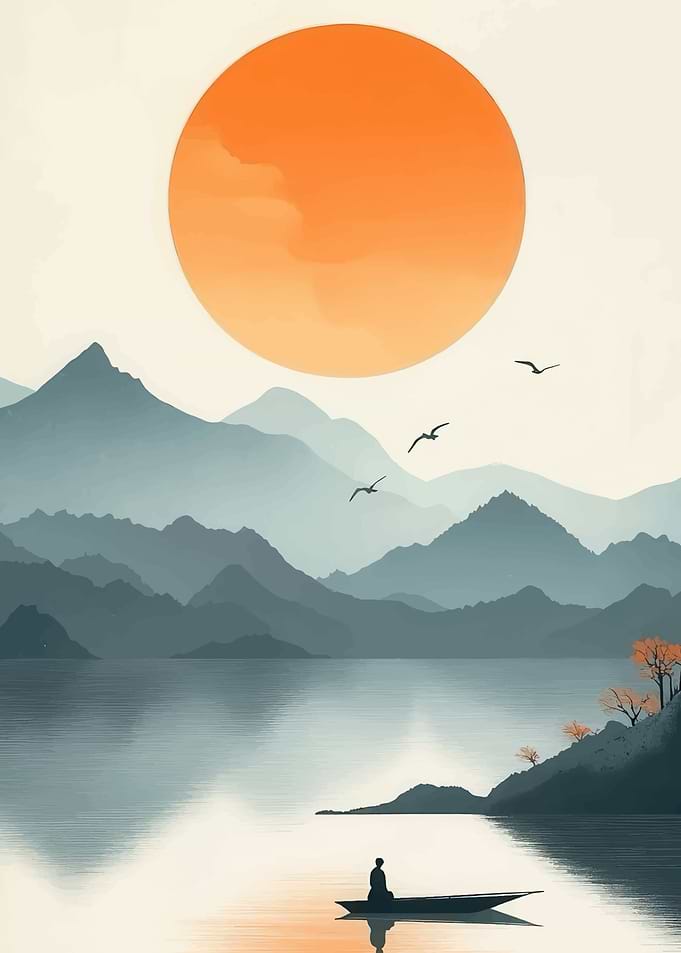 Lake Serenity with Rising Sun