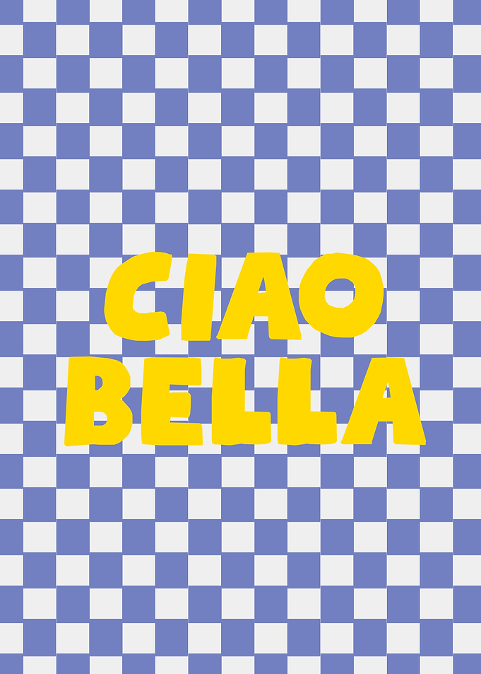 Ciao Bella checkered pattern