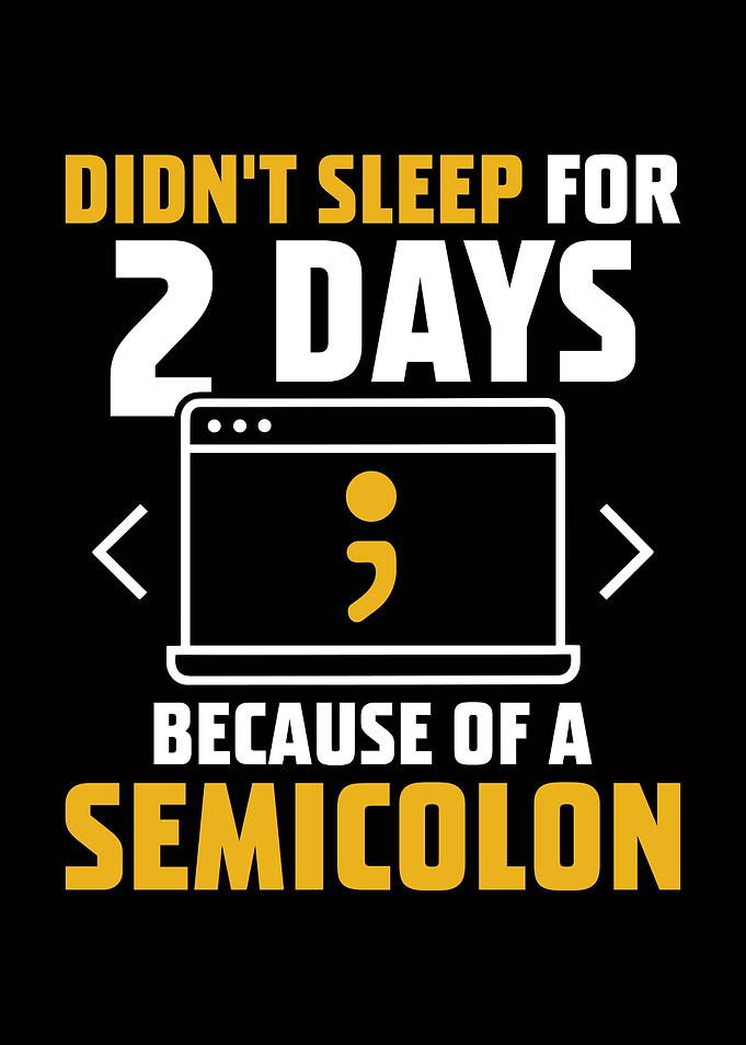 Semicolon Coding Humor