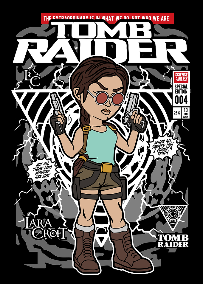 Tomb Raider Comic Style Illustration