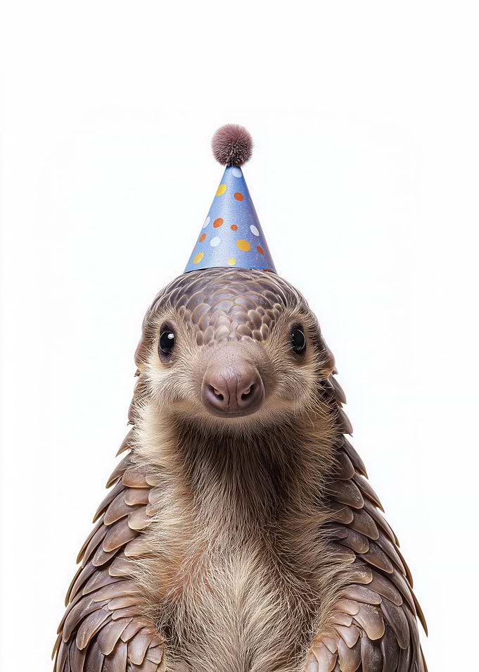 Party Pangolin Portrait