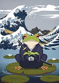 Frog Samurai Lily Pad