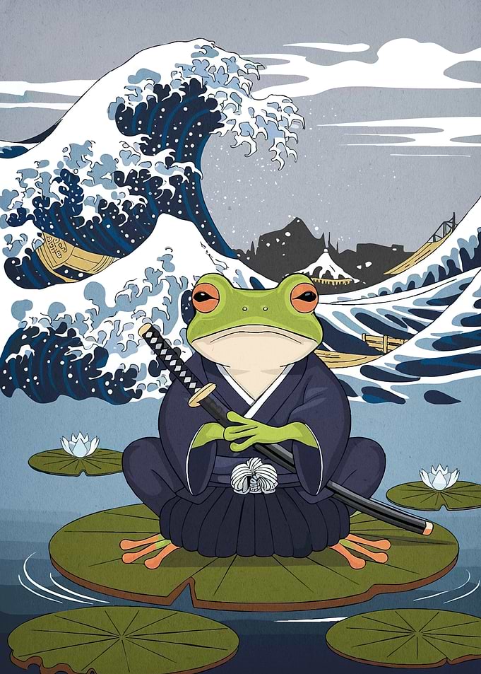 Frog Samurai Lily Pad