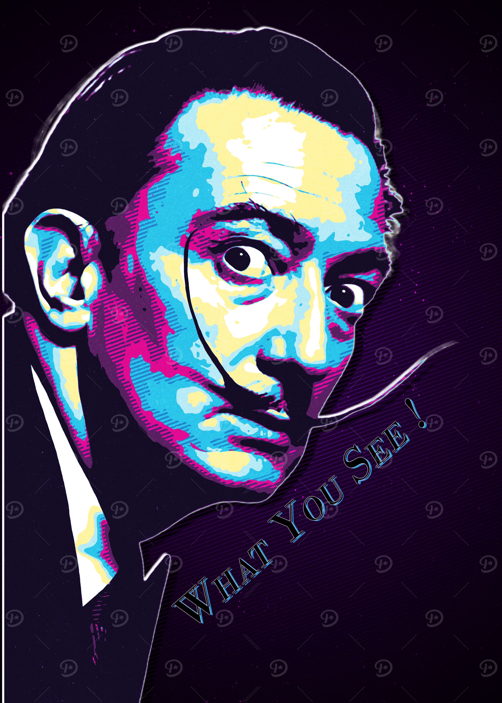 Salvador Dali Pop Art Portrait