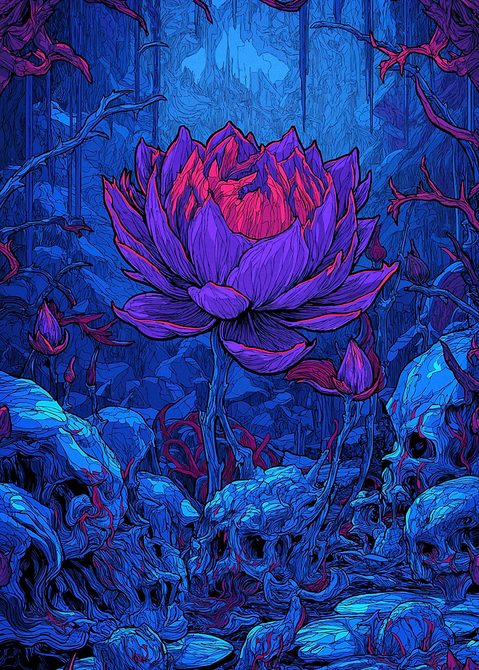 Lotus and Skulls