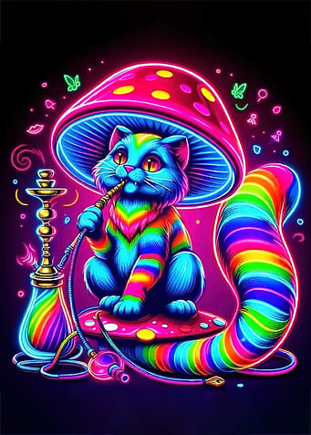 Psychedelic Cat Mushroom