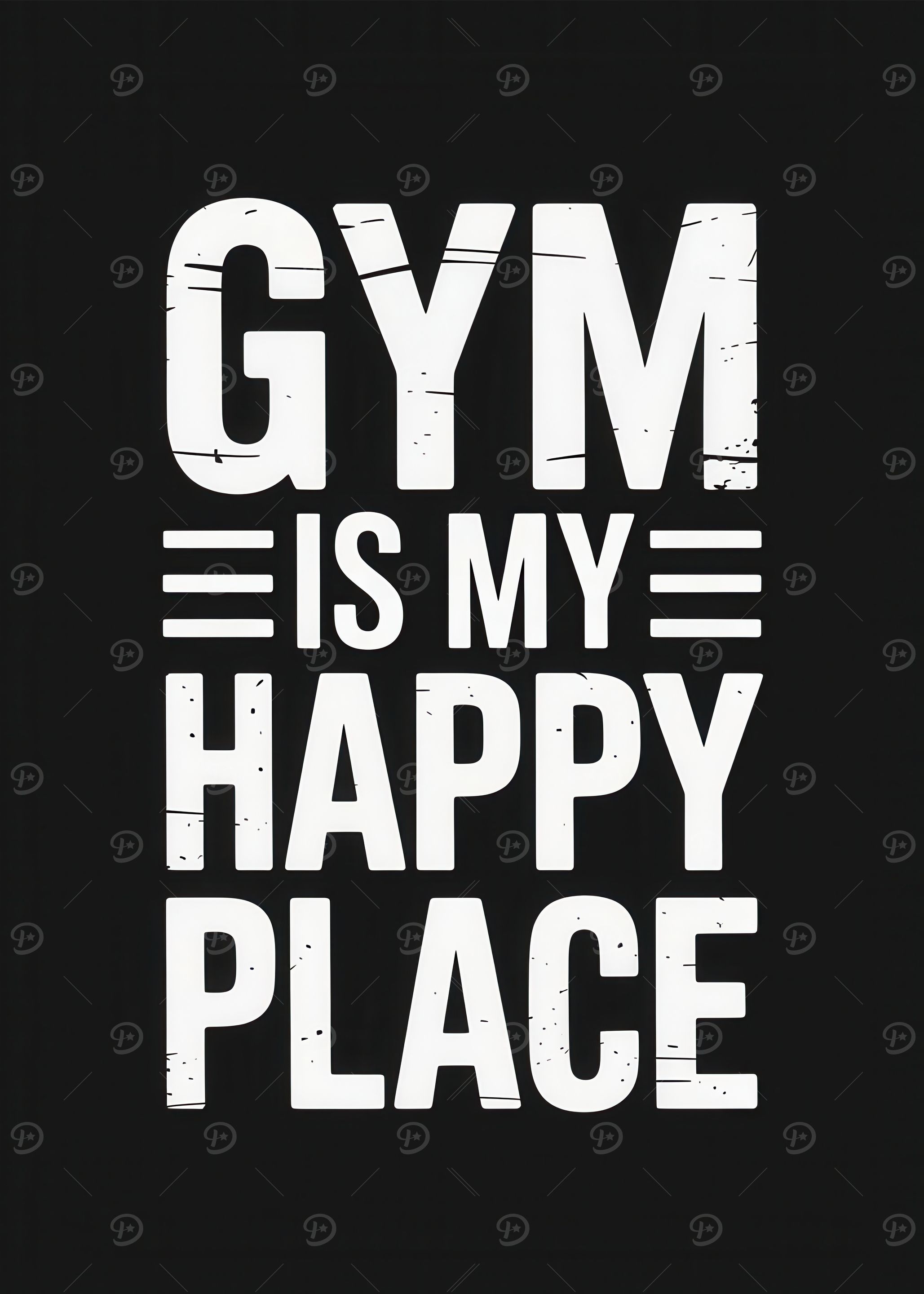 Gym is my happy place poster