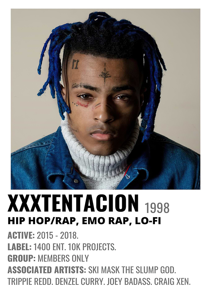 XXXTENTACION Portrait with Text Overlay