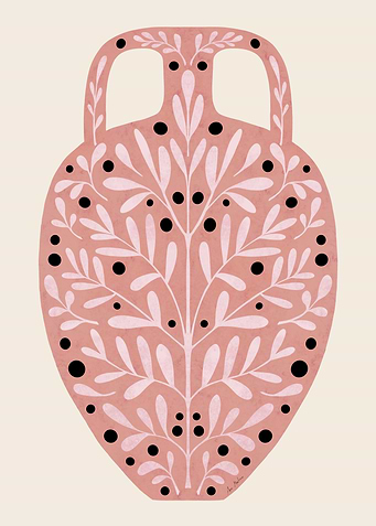 Floral Amphora Illustration