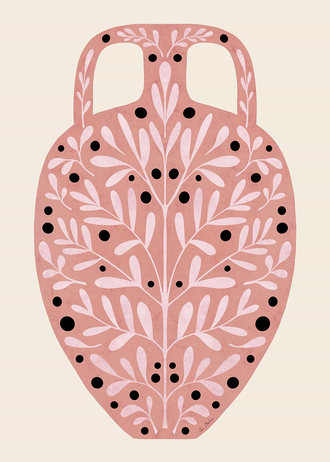Floral Amphora Illustration