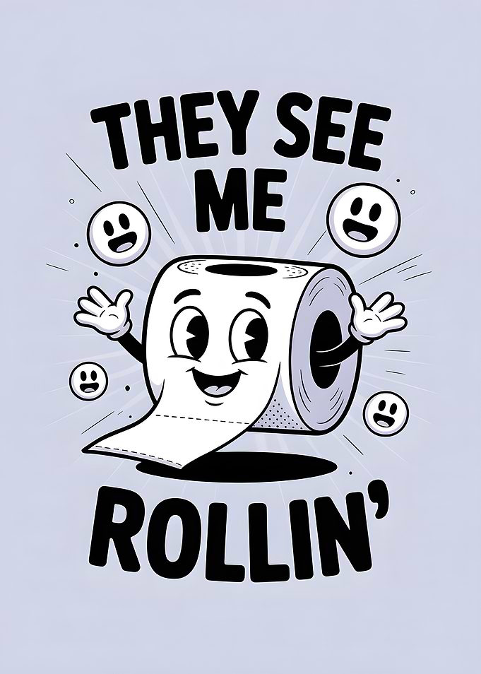 They See Me Rollin' Toilet Paper