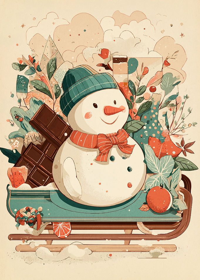Festive Snowman Sleigh Ride