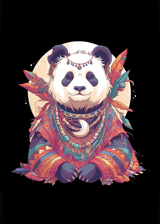 Panda Moon Necklace