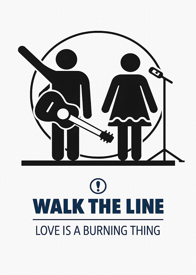 Walk the Line Minimalist Poster
