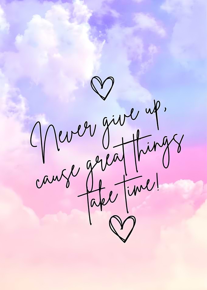 Inspirational Quote on Pastel Sky
