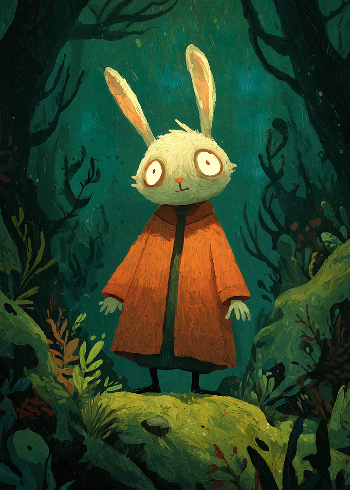Rabbit in Orange Coat