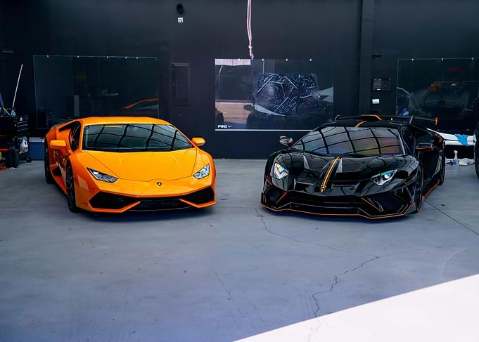 Orange and Black Lamborghini Cars