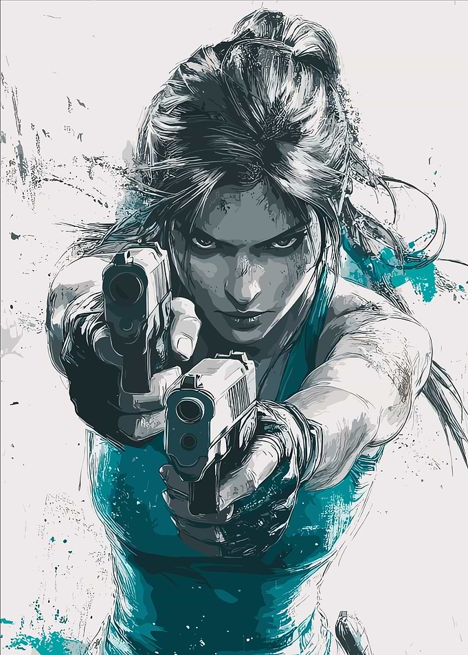 Lara Croft Dual Pistols