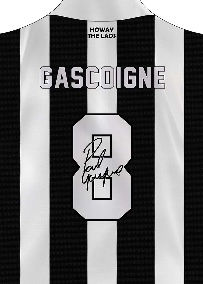 Paul Gascogne Gazza Football Newcastle Shirt Number 8
