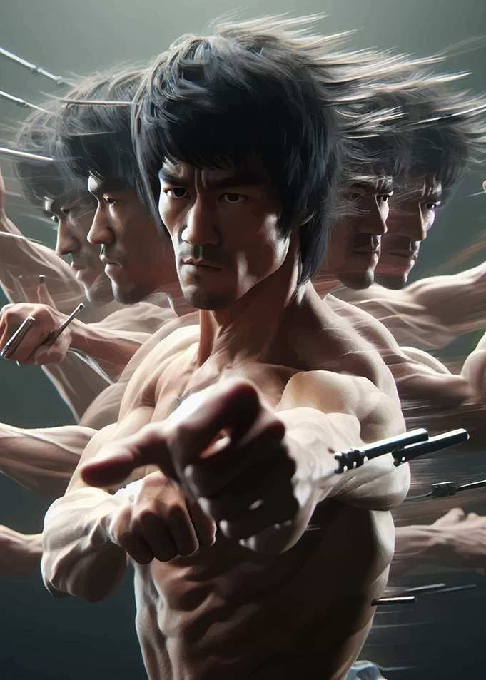 Bruce Lee Multiple Exposure Martial Arts