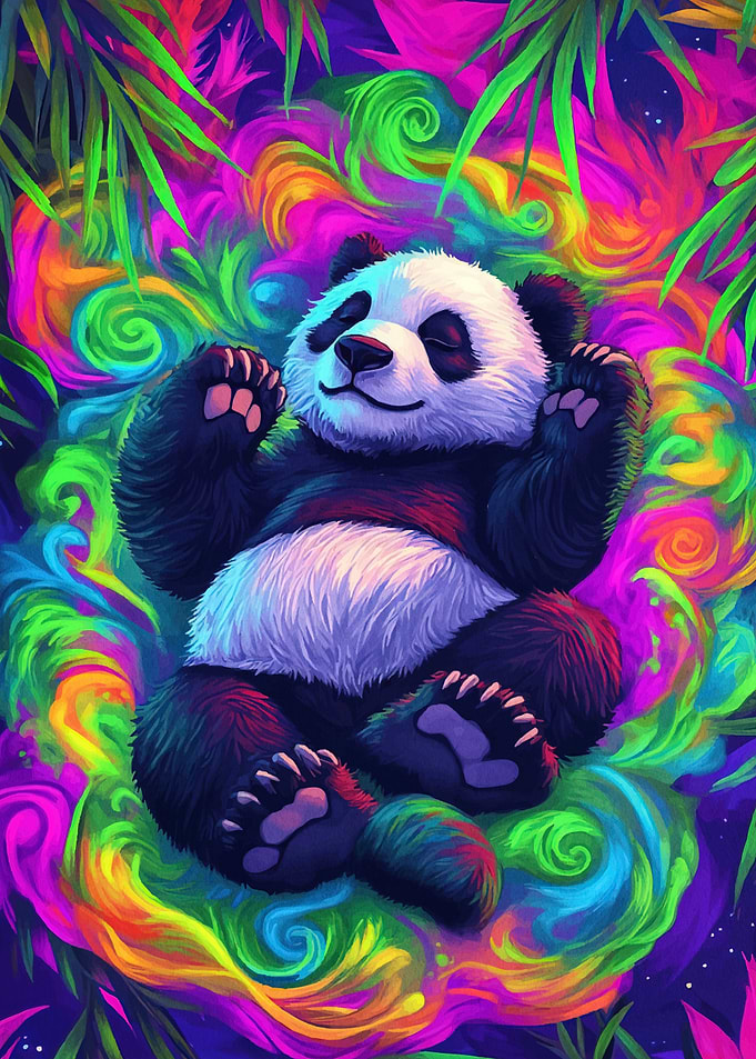 Panda Colorful Dreamscape