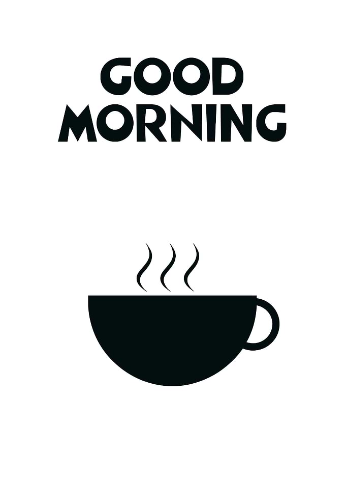 Good Morning Coffee Cup Illustration
