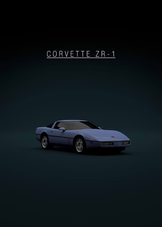 Chevrolet Corvette C4 ZR-1 Blue Front