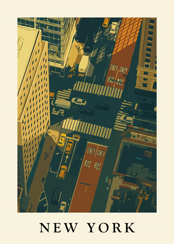 New York Cityscape Aerial View