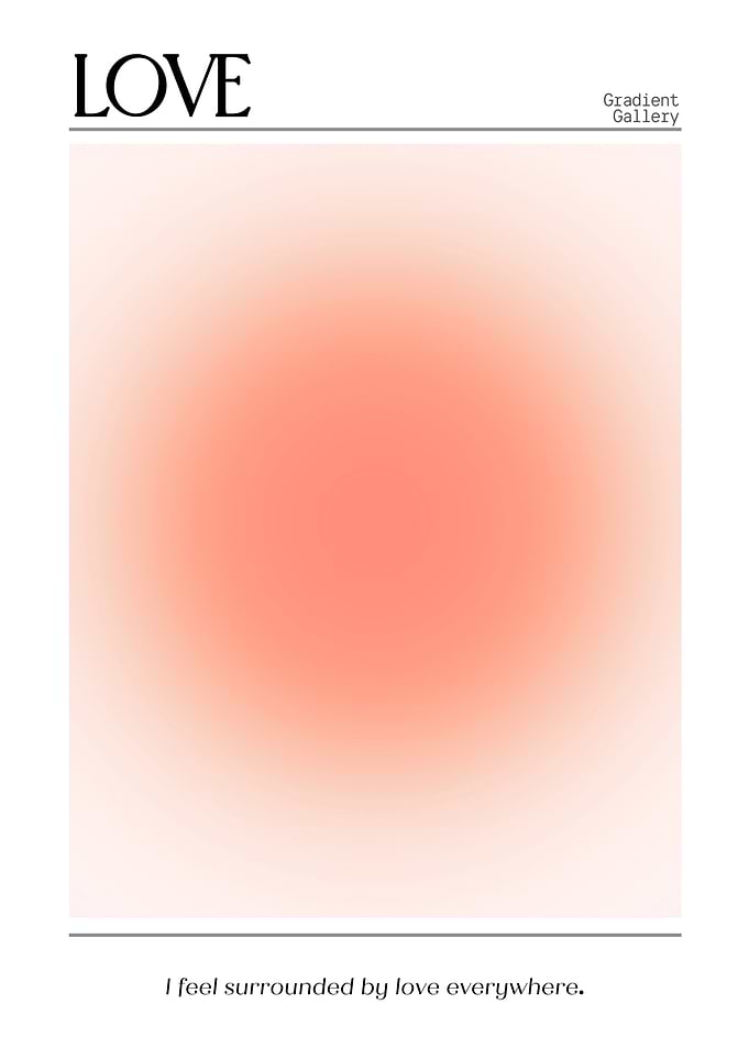 Love Gradient Gallery Poster