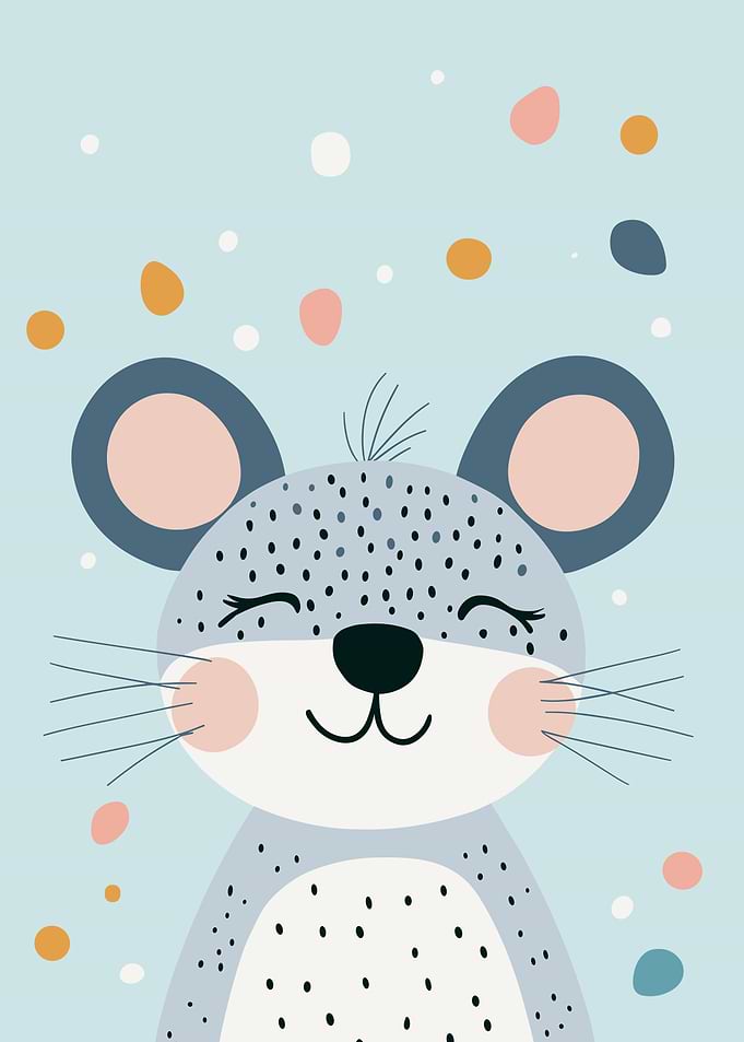Cute Cartoon Mouse Illustration
