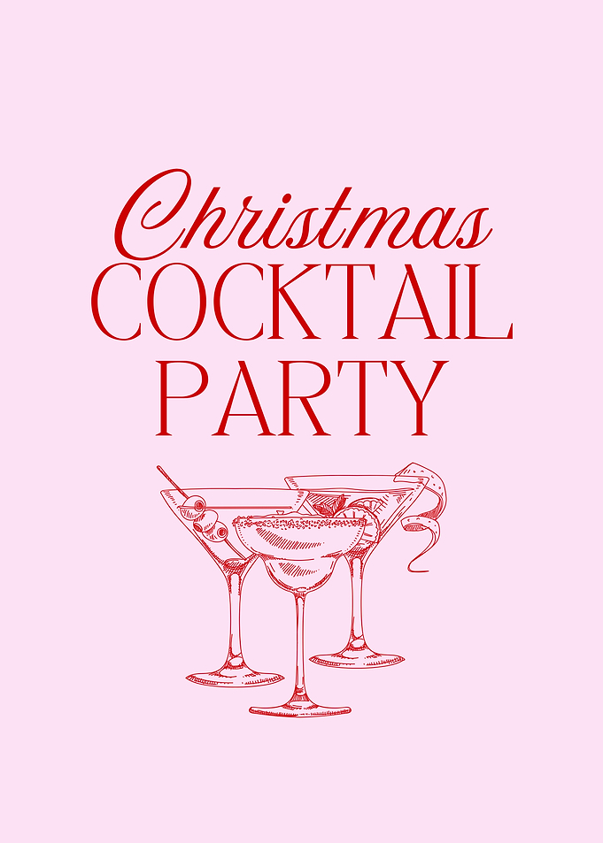 Christmas Cocktail Party Invitation Design