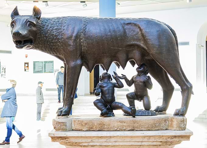 Lupa Capitolina Statue, Capitolini Museum, Rome, Italy