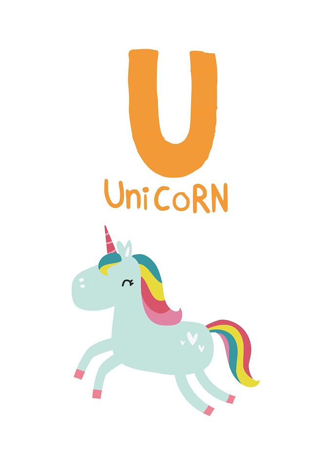 Unicorn Alphabet U